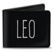 Bi-Fold Wallet - Zodiac LEO Symbol Black White Bi-Fold Wallets Buckle-Down   