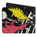 Bi-Fold Wallet - Dinosaurs Paint Splatter Black White Multi Color Bi-Fold Wallets Buckle-Down   