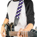Guitar Strap - Checker Gray Purple White Guitar Straps Buckle-Down   