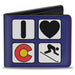 Bi-Fold Wallet - I HEART COLORADO SKIING Logos Mountain Bi-Fold Wallets Buckle-Down   