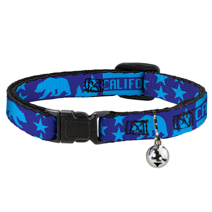 Cat Collar Breakaway - CALIFORNIA REPUBLIC Bear Stars Silhouette Blues Breakaway Cat Collars Buckle-Down   