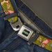 The Wild Thornberry's Logo Full Color Seatbelt Belt - Nigel Thornberry w/Snake Poses Olive/Brown Webbing Seatbelt Belts Nickelodeon   