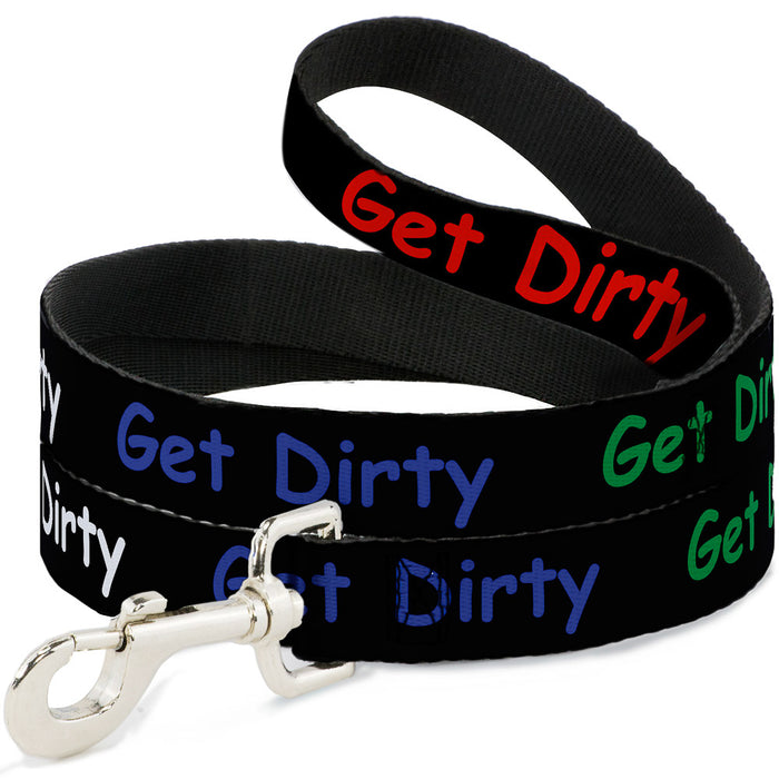 Dog Leash - GET DIRTY Black/White/Blue/Green/Red Dog Leashes Buckle-Down   