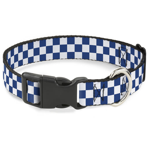 Plastic Clip Collar - Checker BlueKU/White Plastic Clip Collars Buckle-Down   